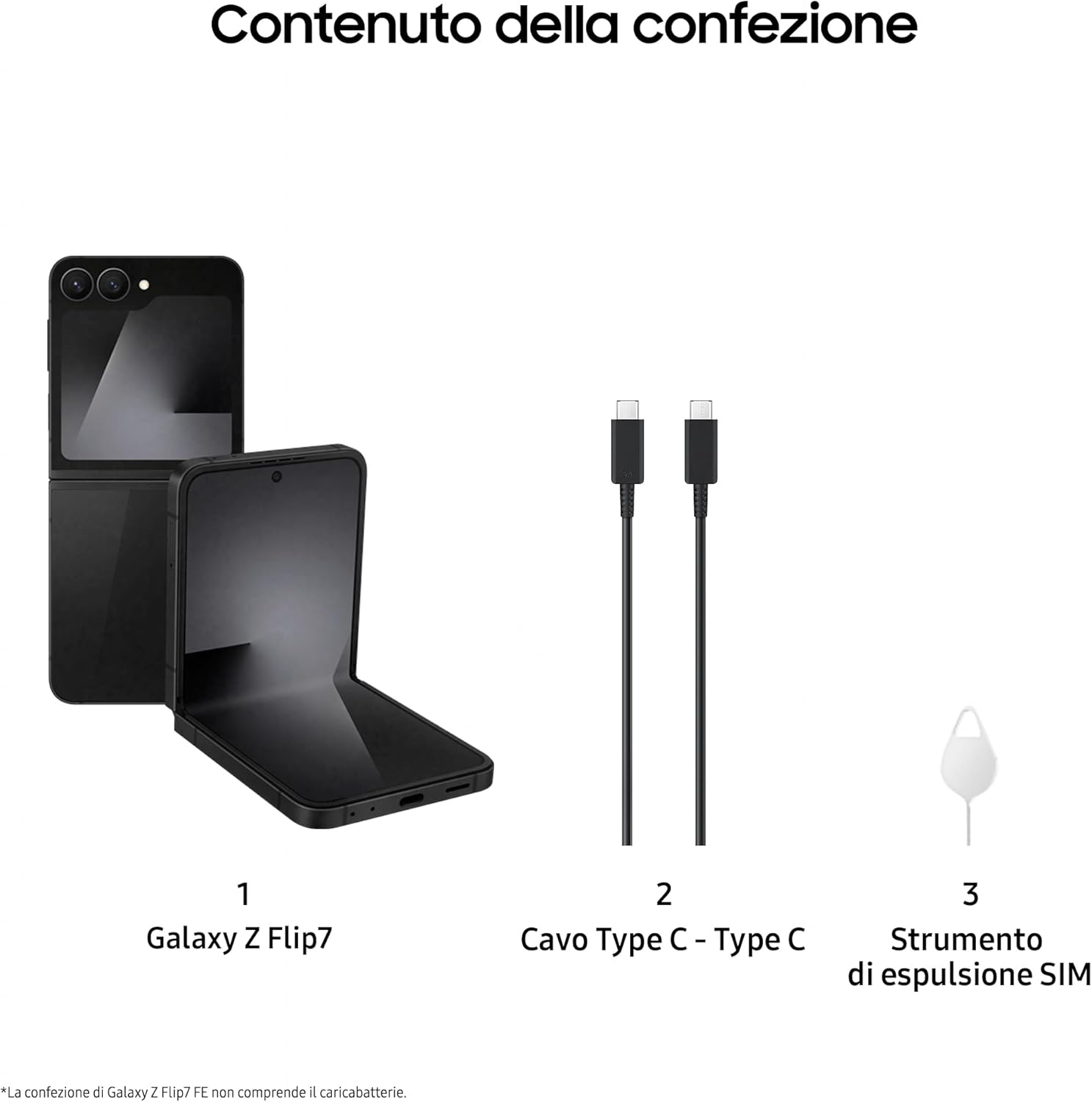 Samsung SM-F761B Z Flip 7 FE 8+256GB 3.4"/6.7" 5G Black EU