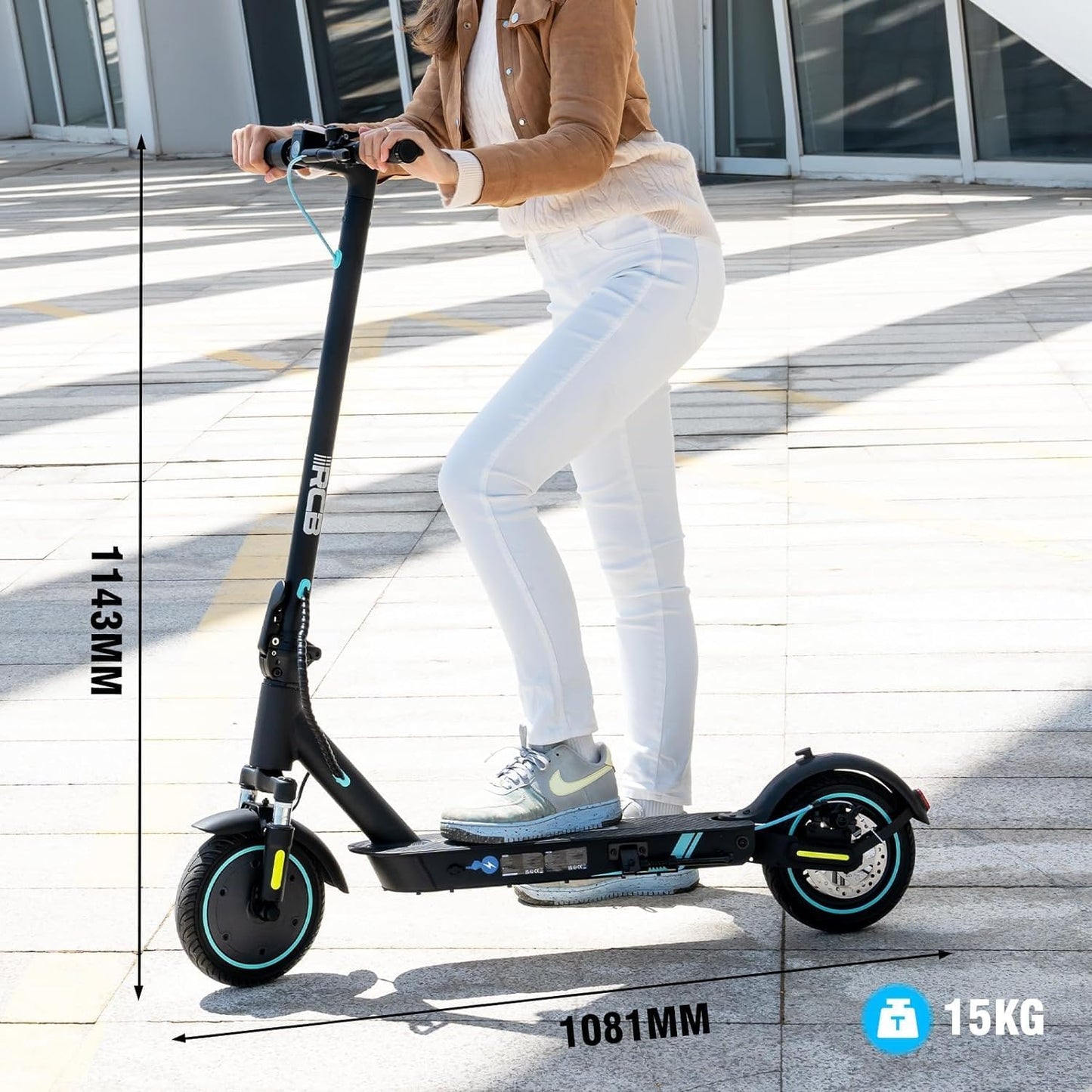 RCB R17 Monopattino Elettrico, Max 25 km/h, 8.5"