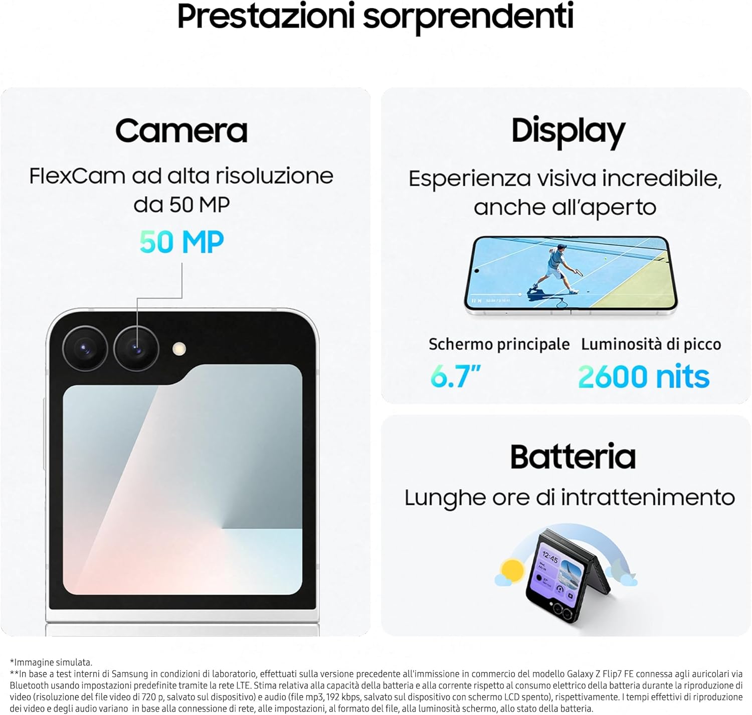 Samsung SM-F761B Z Flip 7 FE 8+256GB 3.4"/6.7" 5G Black EU