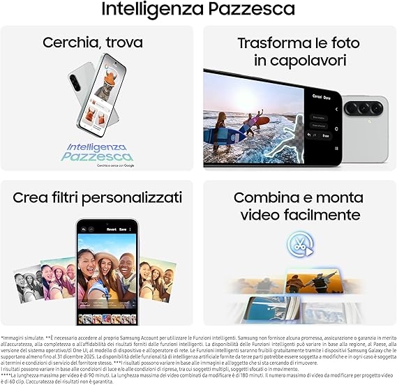 Samsung SM-A566 A56 8+256GB 6.7" 5G Awesome Lightgray DS ITA