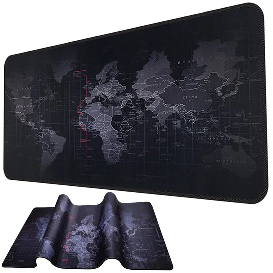 Tappetino per mouse con mappa del mondo da ufficio XXL