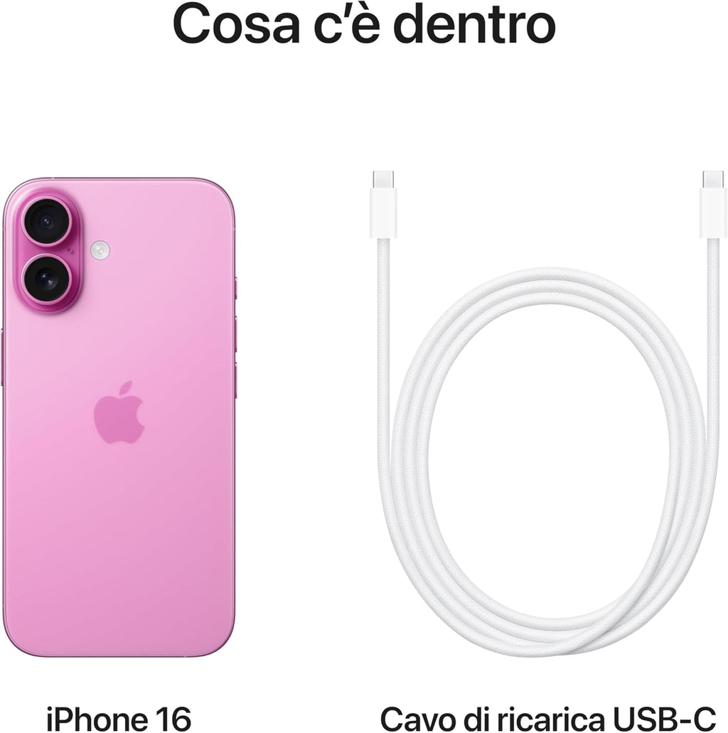 Apple iPhone 16 128GB 6.1" Pink ITA MYEA3QL/A