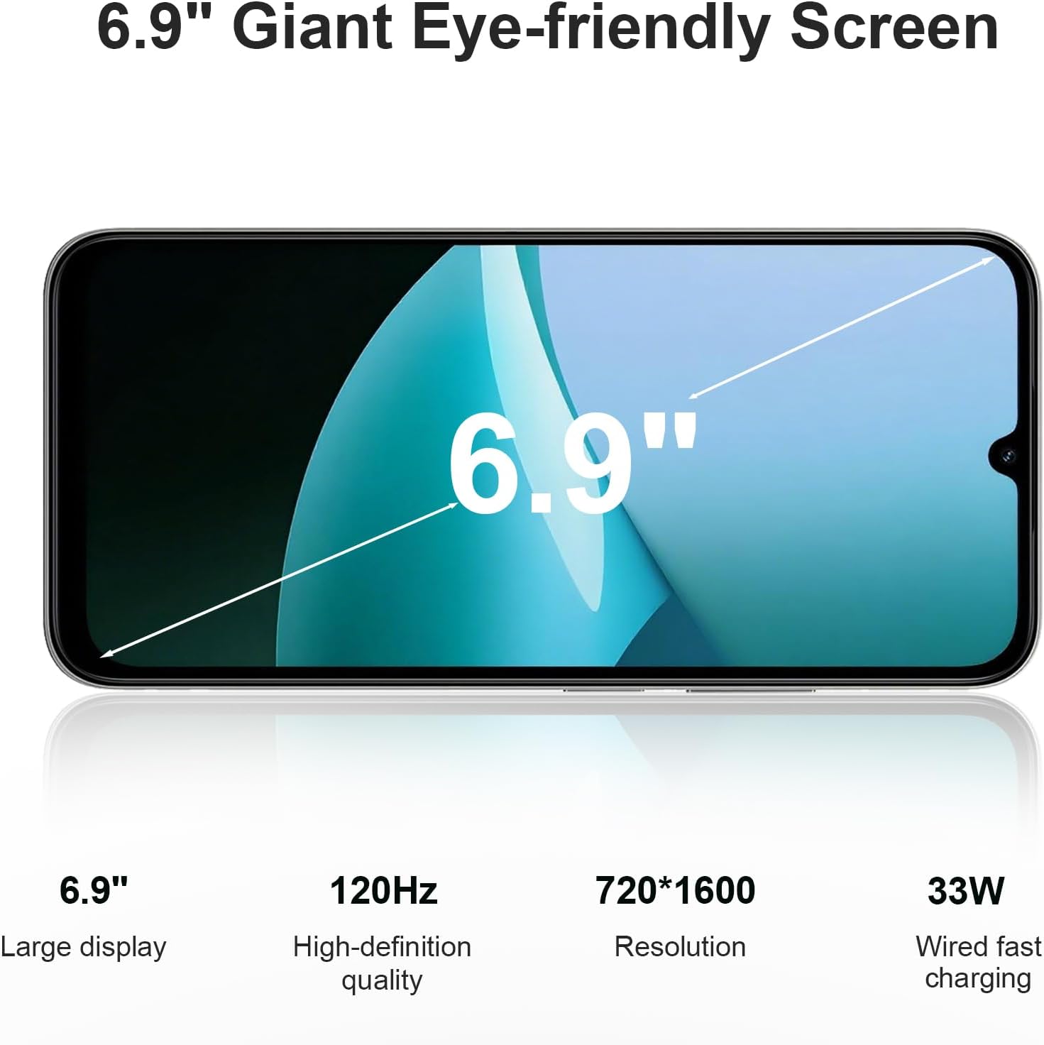 XIAOMI Redmi 15C Smartphone - 4GB/128GB, 6.9" 50MP 120Hz, Dual SIM 4G, 6000mAh Midnight Black