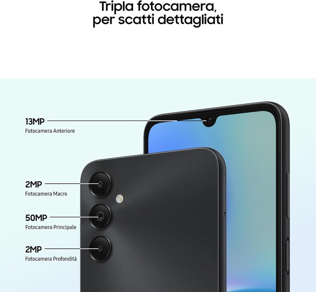 Samsung Galaxy A05s 4GB RAM, 128GB, , Black [Versione Italiana]