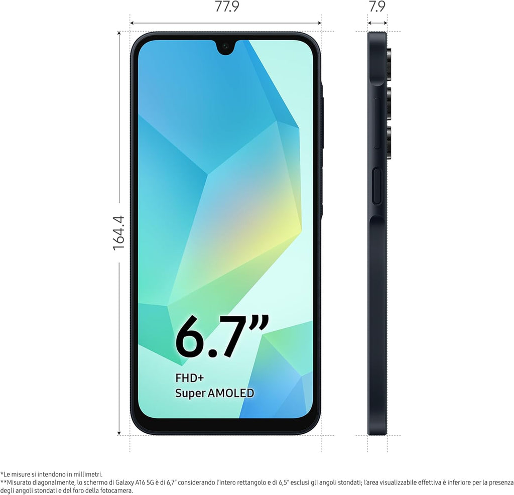 Samsung Galaxy A16 5G, 4GB RAM, 128GB, Blue BlacK