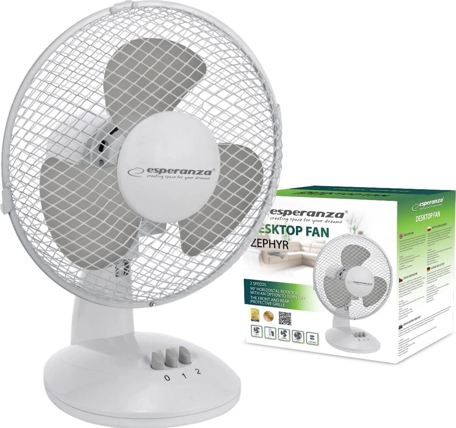 EHF004WE Ventilatore da tavolo Esperanza 9&