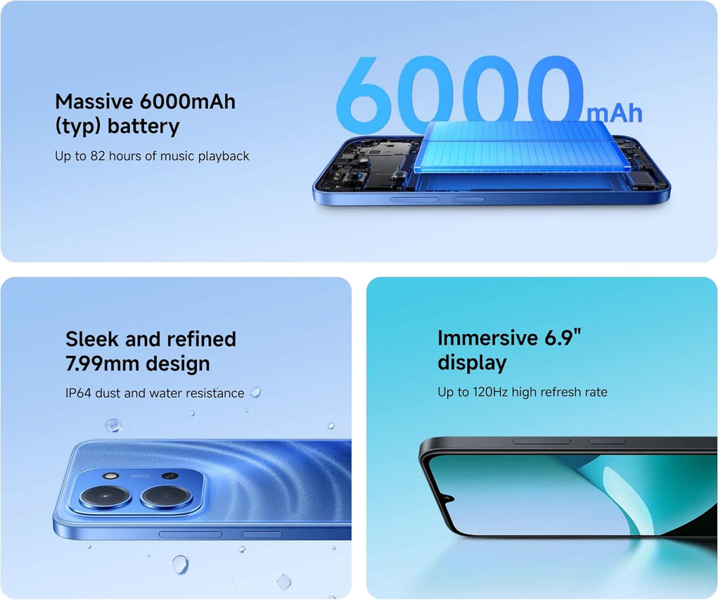 Xiaomi Redmi 15c 8+256GB 6.9" 4G Moonlight Blue DS EU