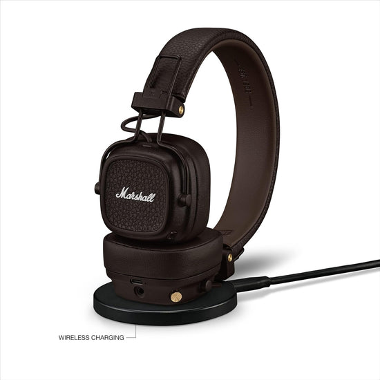 Marshall Major V Cuffie Wireless Bluetooth, 100 ore di riproduzione - Marrone