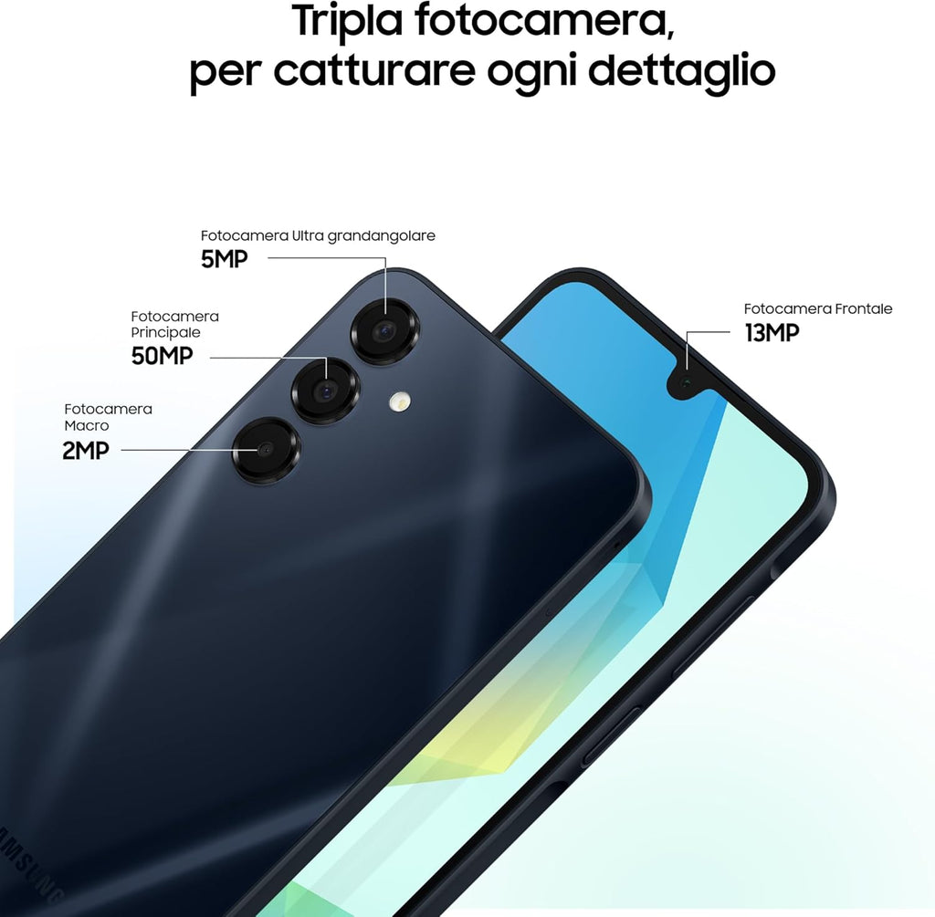 Samsung Galaxy A16 5G, 4GB RAM, 128GB, Blue BlacK