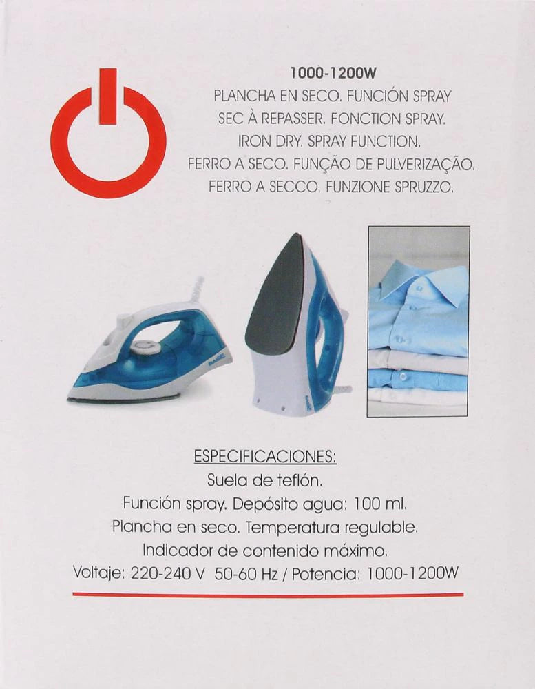 Ferro da stiro a vapore 10001200w