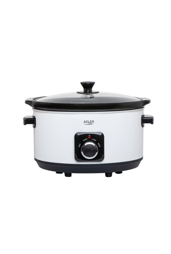 Adler AD 6413r Pentola a cottura lenta, 5.8L, Bianco