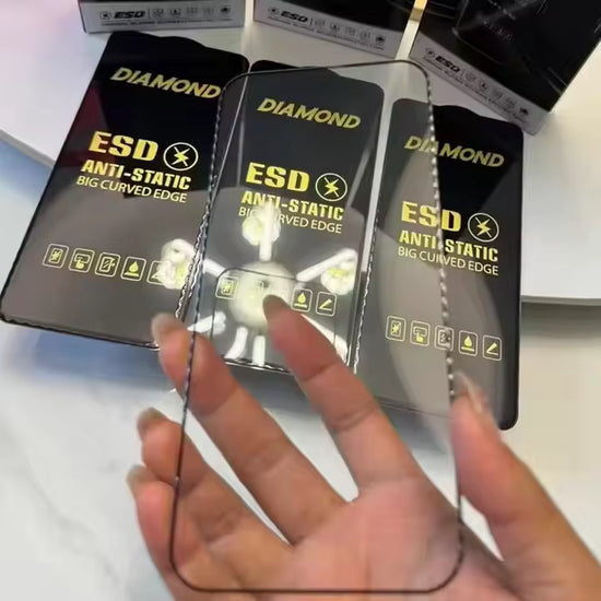 Vetro Temperato Curvo Antistatico Diamond Cut Lace ESD per Samsung Galaxy A17