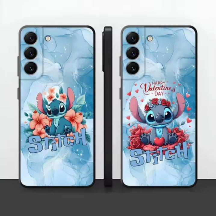 Custodia per telefono Cartoon Disney Stitch Flower per Samsung Galaxy A56 5G