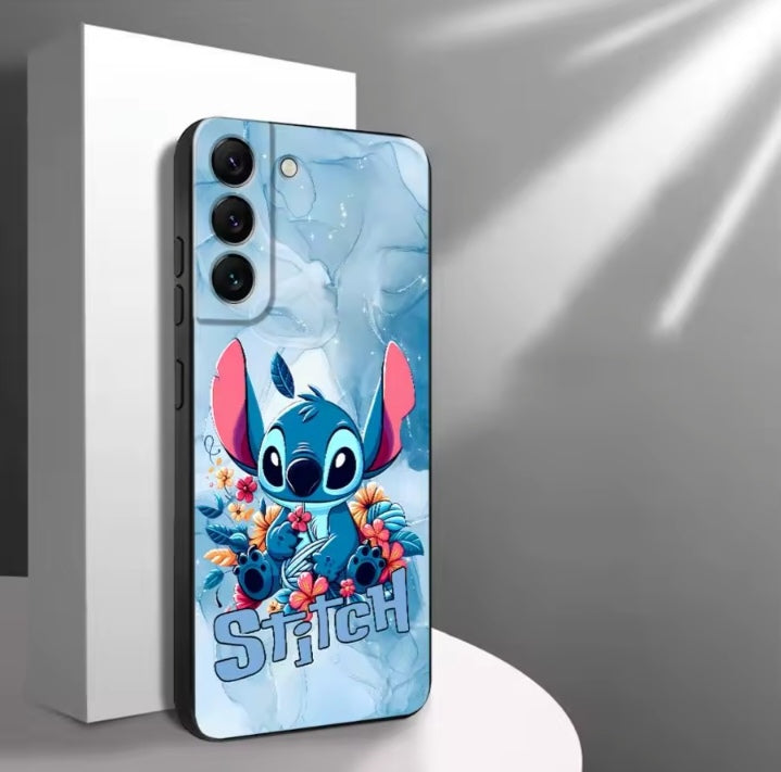 Custodia per telefono Cartoon Disney Stitch Flower per Samsung Galaxy A56 5G