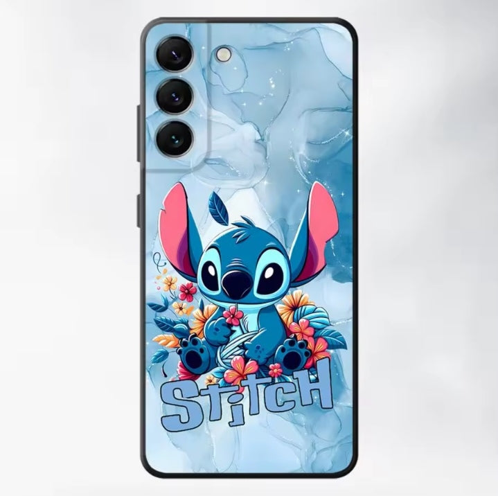 Custodia per telefono Cartoon Disney Stitch Flower per Samsung Galaxy A56 5G