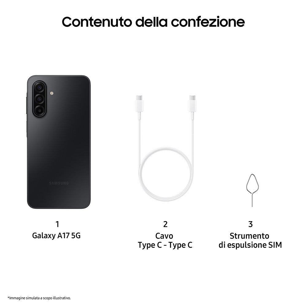 Samsung SM-A176 A17 8+256GB6.7" 5G Black DS ITA