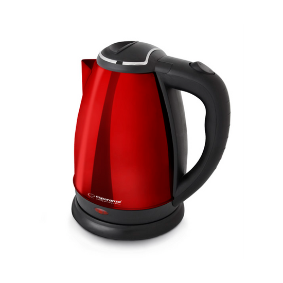 Bollitore elettrico Victoria 1,8L acciaio inox Esperanza, rosso